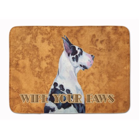 Carolines Treasures Harlequin Great Dane Wipe your Paws Machine Washable Memory Foam Mat LH9447RUG
